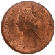 Copper One Quarter Anna Coin of Victoria Empress of Calcutta Mint of 1901.