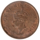 Bronze One Quarter Anna Coin of King George VI of Calcutta Mint of 1941.