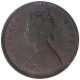 Copper Half Anna Coin of Victoria Queen of Calcutta Mint of 1876.