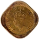 Nickel Brass Half Anna Coin of King George VI of Calcutta Mint of 1943.