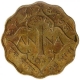 Nickel Brass One Anna Coin of King George VI of Calcutta Mint of 1943.