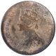 Silver Two Annas Coin of Victoria Queen of Bombay Mint of 1862.