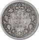 Silver Two Annas Coin of Victoria Queen of Bombay Mint of 1874.