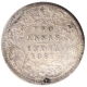 Silver Two Annas Coin of Victoria Empress of Bombay Mint of 1891.