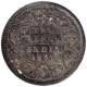 Silver Two Annas Coin of Victoria Empress of Bombay Mint of 1897.