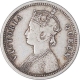 Silver Quarter Rupee Coin of Victoria Queen of Bombay Mint of 1874.