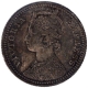 Silver Quarter Rupee Coin of Victoria Empress of Calcutta Mint of 1888.