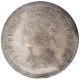 Silver Quarter Rupee Coin of Victoria Empress of Calcutta Mint of 1889.