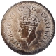 Silver Quarter Rupee Coin of King George VI of Calcutta Mint of 1942.