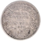 Silver Half Rupee Coin of Victoria Empress of Calcutta Mint of 1894.