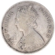 Silver Half Rupee Coin of Victoria Empress of Calcutta Mint of 1896.