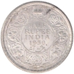 Silver Half Rupee Coin of King George V of Calcutta Mint of 1930.