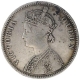 Silver One Rupee Coin of Victoria Queen of Bombay Mint of 1862.