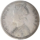 Silver One Rupee Coin of Victoria Queen of Bombay Mint of 1875.