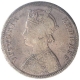 Silver One Rupee Coin of Victoria Empress of Bombay Mint of 1881.