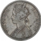 Silver One Rupee Coin of Victoria Empress of Bombay Mint of 1884.