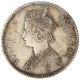 Silver One Rupee Coin of Victoria Empress of Calcutta Mint of 1885.