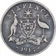 Silver Six Pence Coin of King George VI of Australia.