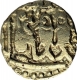 Debased Gold One Eighth Kahavanu Coin of Rajaraja I of Chola Dynasty.