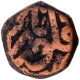 Copper Dam Coin of Akbar of Narnol Mint.