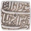 Silver Square One Rupee Coin of Akbar of Ahmadabad Mint.