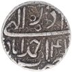 Silver One Rupee Coin of Akbar of Ahmadabad Mint of Azar Month.