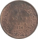 Copper One Twelfth Anna Coin of Victoria Queen of Calcutta Mint of 1876.