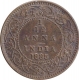 Copper One Twelth Anna Coin of Victoria Empress of Calcutta Mint of 1885.