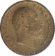 Bronze One Twelfth Anna Coin of King Edward VII of Calcutta Mint of 1909.