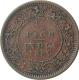 Copper Half Pice Coin of Victoria Empress of Calcutta Mint of 1889.