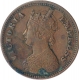 Copper Half Pice Coin of Victoria Empress of Calcutta Mint of 1898.