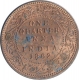 Copper One Quarter Anna Coin of Victoria Queen of Calcutta Mint of 1862.