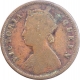 Copper One Quarter Anna Coin of Victoria Queen of Calcutta Mint of 1875.