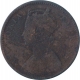  Copper One Quarter Anna Coin of Victoria Empress of Calcutta Mint of 1884.