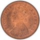 Copper One Quarter Anna Coin of Victoria Empress of Calcutta Mint of 1889.