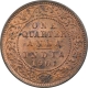 Copper One Quarter Anna Coin of Victoria Empress of Calcutta Mint of 1901.