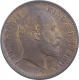 Bronze Quarter Anna Coin of King Edward VII of Calcutta Mint of 1907.