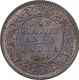 Bronze One Quarter Anna Coin of King Edward VII of Calcutta Mint of 1910.