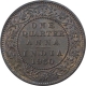 Copper One Quarter Anna Coin of King George V of Calcutta Mint of 1930.