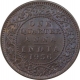 Copper One Quarter Anna Coin of King George V of Calcutta Mint of 1936.