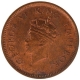 Bronze One Quarter Anna Coin of King George VI of Calcutta Mint of 1939.