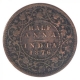 Copper Half Anna Coin of Victoria Queen of Calcutta Mint of 1876.