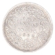 Silver Two Annas Coin of Victoria Queen of Bombay Mint of 1862.