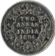 Silver Two Annas Coin of Victoria Empress of Bombay Mint of 1894.