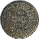 Silver Two Annas Coin of Victoria Empress of Bombay Mint of 1898.