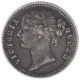 Silver One Quarter Rupee Coin of Victoria Queen of Bombay Mint of 1840.