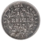 Silver One Quarter Rupee Coin of Victoria Queen of Bombay Mint of 1840.