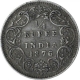 Silver Quarter Rupee Coin of Victoria Queen of Calcutta Mint of 1876.