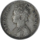 Silver Quarter Rupee Coin of Victoria Queen of Calcutta Mint of 1876.