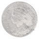 Silver One Quarter Rupee Coin of Victoria Empress of Calcutta Mint of 1881.